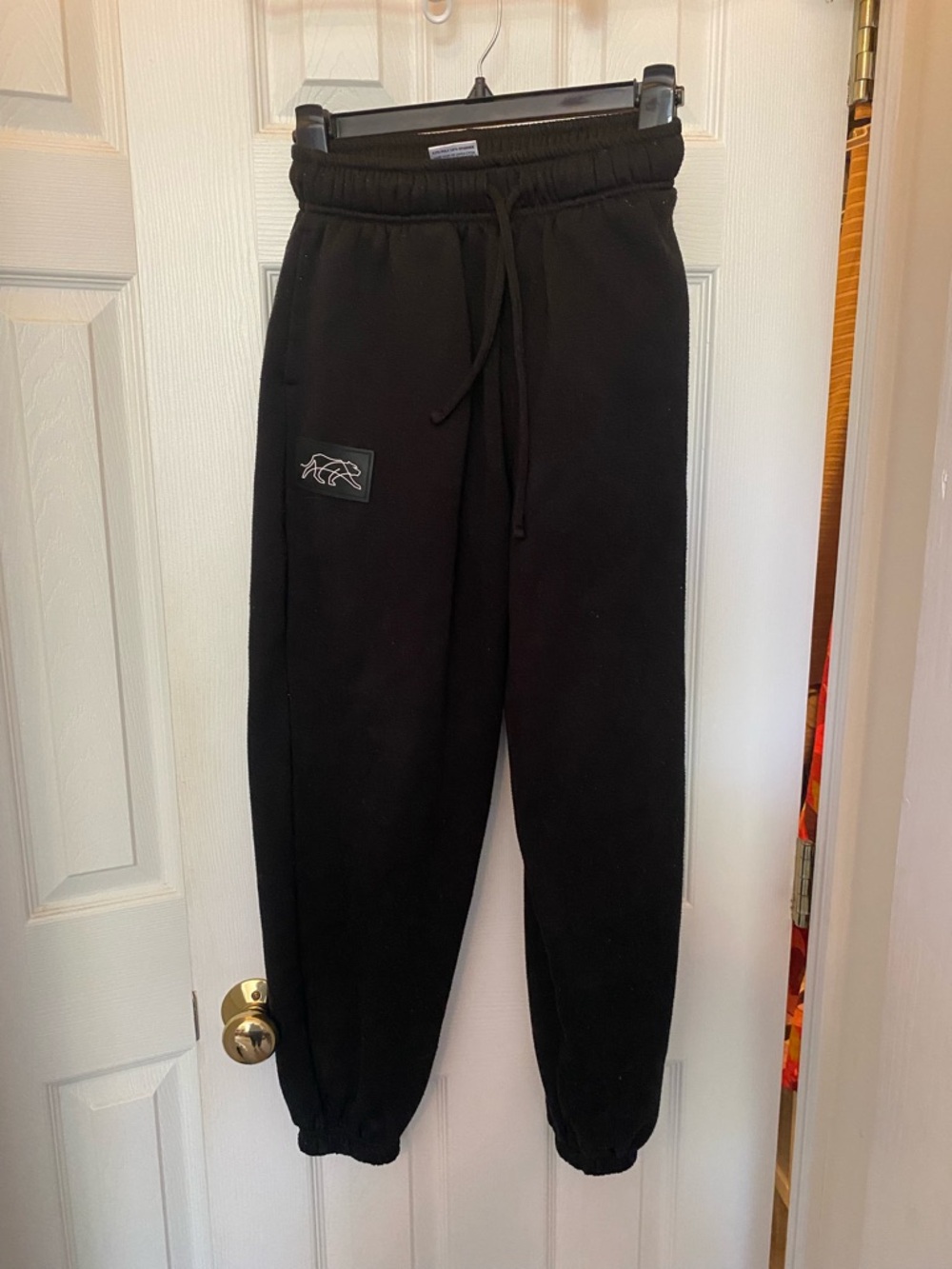 Tiger Friday Black Joggers with Drawstring Waist